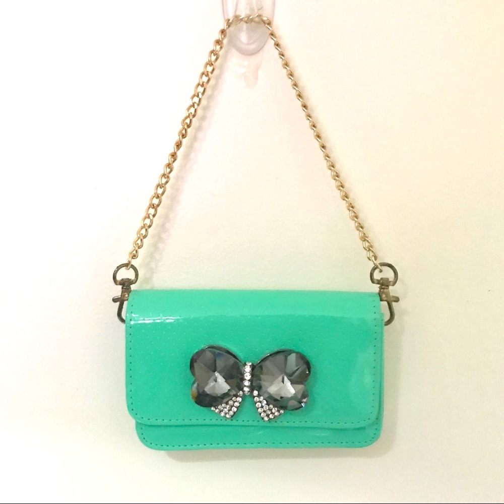 Girl’s Mint Green Bow Purse